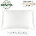 MYK Silk Pure Natural Mulberry Silk Pillowcase, 19 Momme with Cotton Underside for Hair & Skin, Oeko-TEX Certified, Hypoallergenic, Curly Essentials, Queen Size in Undyed Ivory White,