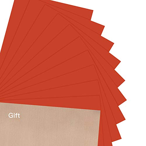 JANDJPACKAGING Orange Heat Transfer Vinyl Bundle 10 Pack of 12 x10 - Iron On Vinyl - Orange HTV Vinyl for Silhouette Cameo or Cricut