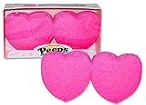 Valentine's Day Pink Heart Marshmallow Peeps, 2 Packs of 2