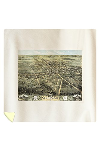 Norwalk, Ohio - Panoramic Map (88x88 Queen Microfiber Duvet Cover)