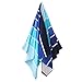 Exclusivo Mezcla 100% Cotton Beach Towel, Pool Towel Gradient Blue Striped (30