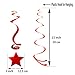 National Day Twinkle Patriotic Shooting Stars Hangings Swirl Decorations Red Blue White 4th of July Presidents Day Birthday Party Decorations, 30pc