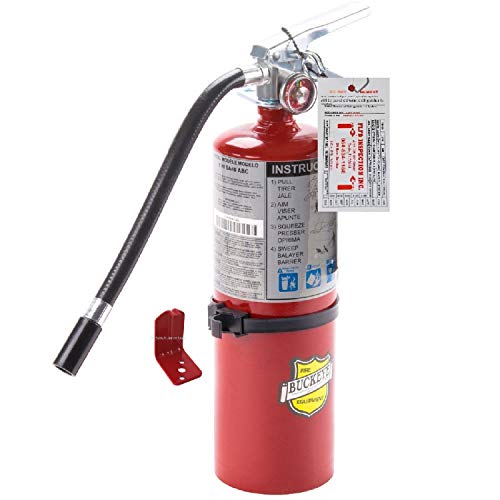 Buckeye 10914 5LB. ABC Dry Chemical Fire Extinguisher W/Wall Hook Mount, Tagged, Ready for Fire Inspections.