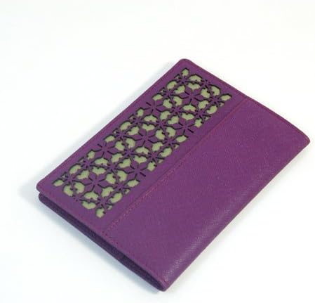 Amazon Co Jp フラワー デザイン レザー スリム パスポートケース パスポートカバー クレジットカードケース パープル 旅行用品 旅行小物 通販