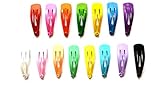 30pcs Small Hair Snap Clip for Toddler Baby Size 30 mm (Mix Bright and Pastel Tone)