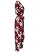 Missy Chilli Women's Floral Print Short Sleeve V Neck Wrap Jumpsuit with Tie Waist Wine Red US 4/6