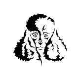 JS Artworks Poodle head Vinyl Decal Sticker dog pet