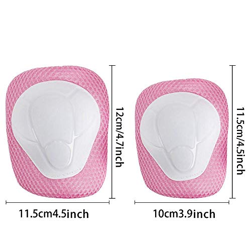 image for CRZKO Kids Protective Gear, Knee Pads and Elbow Pads 6 in 1 Set with W