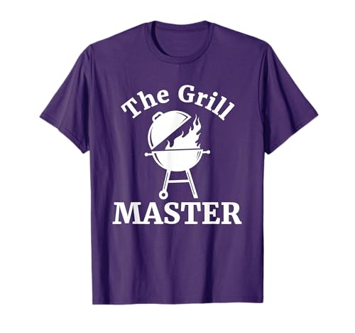 The Grill Master Funny Barbecue Cookout T-Shirt White Print T-Shirt