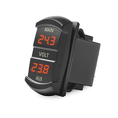 Mictuning led digital panel double voltmeter, rocker sw…