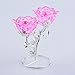 LONGWIN Rose Blossom 2-Tealight Candle Holders Tabel Centerpieces Pink