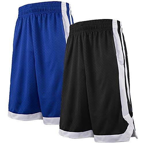 Buy TopTie Two Tone Basketball Shorts For Men with Pockets, Pocket