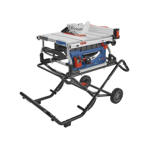 BOSCH GTS15-10 10 Inch Portable Jobsite Table Saw with Rise Wheeled Stand
