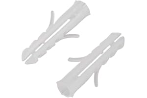 uxcell 5x25mm Plastic Expansion Tube Bolts Column Frame Fixings White 50pcs