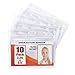 Mifflin-USA Horizontal ID Name Badge Holder (Clear, 3.5x2.25 Inches, 10 Pack), Waterproof and Resealable Plastic Card Holders