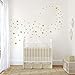 Light up world Wall Decals with Gold Glitter Sparkling Wall Stickers Removable Home Decoration Easy to Peel & Stick Safe on Painted Walls DIY Vinyl Decor for Baby Kids Nursery Bedroom (Glitter dot)