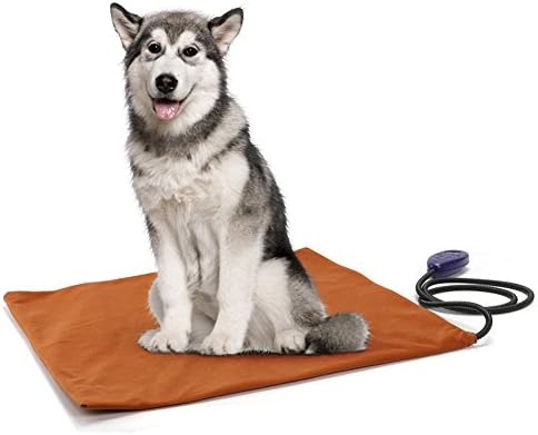 Pet Heating Pad- ANMADE Electric Heating Pad with Chew Resistant Cord Waterproof Reptile Heating Mat with Adjustable Temperature Controller of Soft, Removable Cover and Overheat Protection