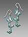 Sienna Sky Cascading 3D Aqua and Teal Butterfly Earrings 1787