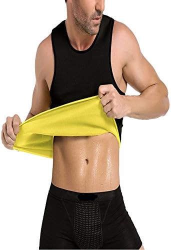 Hot Sweat Body Shaper for Men Fat Burner Tummy Trainer Sauna Shirt Tank Top Slimming No Zipper Vest (XXXL)