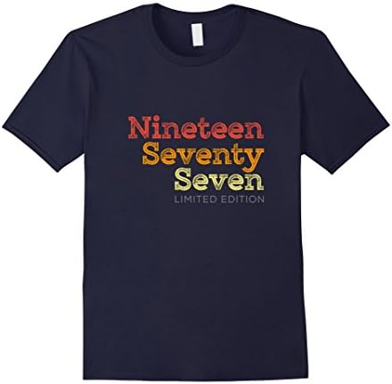 Men's Men's Vintage 1977 T-Shirt 40th Birthday Retro T-Shirt Small Navy