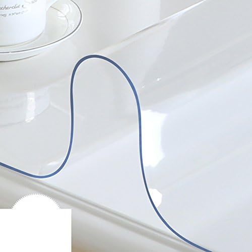 Tablecloth Pvc [waterproof] Tablecloth Soft Glass Transparent Frosted Dining desk mats Plastic Dining desk mats Coffee table mat oil prevention High temperature resistance-A 60x120cm(24x47inch)