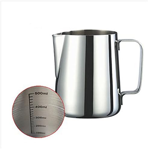 Decembervii 20Oz(600ml) or 12 Oz(350ml) Stainless Steel Frothing Pitcher For Coffee and Milk (20Oz)