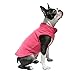 Gooby Fleece Vest Dog Sweater - Pink, Small - Warm Pullover Fleece Dog Jacket with O-Ring Leash for Small to Medium Dogs