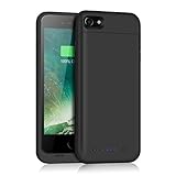 Battery Case 4500mAh for iPhone 7 iPhone 8 HETP Ultra Slim Rechargeable External Battery Charging Case Portable Backup Power Bank Juice Pack for Apple iPhone 7 / 8 - Black