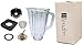Blendin Replacement 40 Ounce -5 Cup- Square Top Plastic Blender Jar Set, Blender Cup Compatible with Oster and Osterizer Blenders, Complete Replacement Part Refresh Kit