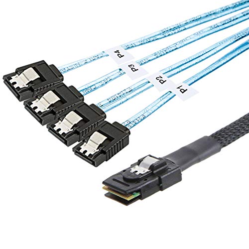 JacobsParts Mini SAS to 4-SATA SFF-8087 Multi-Lane Forward Breakout Internal Cable - Thumbnail 3