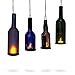 AceList Hanging Candle Holder, 4 Sets Bottle Lamp Hanger with Flickering Tea Light for Wine Beer Bottle Jar DIY Bottle Cutting Gift