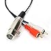 SiYear Unbalanced XLR Y Splitter Patch Cable, 1 XLR Female to 2 RCA Male Plug Adapter Cable, 3 Pin XLR mic Splitter,2RCA to XLR 5 FT (1.5m)