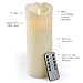 Gideon 9 Inch Flameless LED Candle - Dripping Style - Real Wax & Real Flickering Candle Motion - with Multi-Function Remote (On/Off, Timer, Dimmer) - Vanilla Scented, Ivory