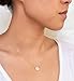 A+O Gift for Mom, CZ Pave Disc Necklace in 14K Rose Gold