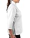 KNG 3/4 Sleeve White Chef Coat for Women - Ladies Fitted Chefs Jacket - S