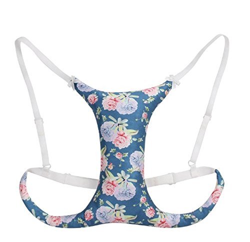Roll Over Image to Zoom in Breast Support and Anti Wrinkle Bra Pillow to Eliminate Chest Wrinkles Prevention and Support (Blue) - Thumbnail 2