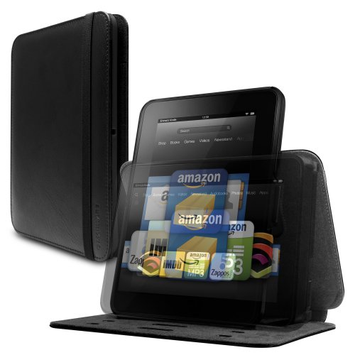 Marware Revolve Genuine Leather Rotating, Standing Case for Kindle Fire HD 7" (Previous Generation), Black (only fits Kindle Fire HD 7", Previous Generation)