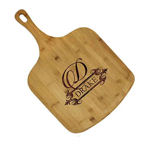Custom Personalized Pizza Peel Bamboo Wood Paddle Board - Housewarming Pizza Lovers Gift - Engraved for Free