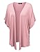 Made By Johnny MBJ Womens Short Sleeve Dolman Cardigan XXXL Pink