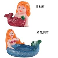 Ariestorm Kids Bathtime Swimming Pool Party Favors Sea Mermaid Family Bathtub Pals Floating Bath Toy (Colorful)