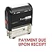 ExcelMark Payment Due Upon Receipt Self Inking Rubber Stamp - Red Ink
