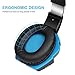 TECKNET USB Gaming Headset, Wired 7.1 Channel Surround Sound USB PC Computer Gaming Headset Over Ear Headphones with Microphone, Volume Control and LED Light