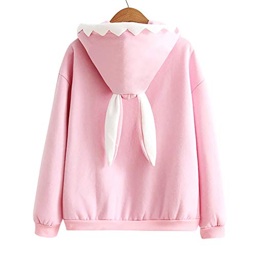 Clearance!Dressin_Women's Fashion Lovely Hooded Pocket Animal Ear Long Sleeve Pullover Sweatshirt - Thumbnail 2