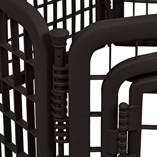 AmazonBasics 8-Panel Plastic Pet Pen Fence Enclosure With Gate - 59 x 58 x 28 Inches, Black - Thumbnail 6