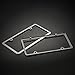 Orion Motor Tech 2 Pcs Slim Bottom US Standard Polished Stainless Steel License Plate Frame, 21pcs Screw Caps Included(Chrome)