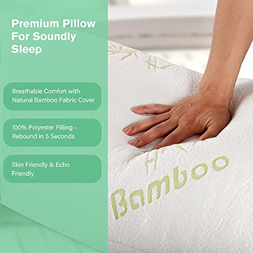 Full Body Pillow, Adjustable Soft Bamboo Body Pillows for Adults