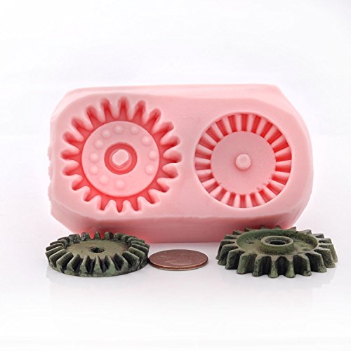 Silicone Steampunk Gear Mold use with Fondant, Chocolate Candy, Metal Clay, Resin, Clay