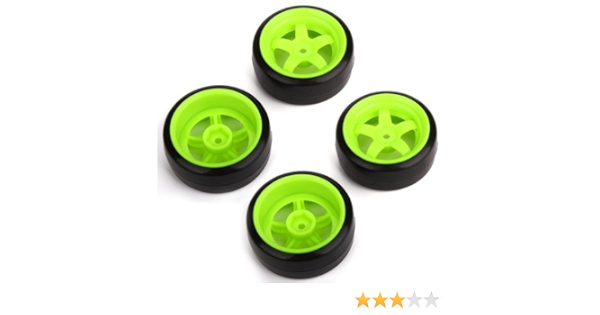 DN RC 1: 10 Racing Drift Car Neumáticos Lisos y Verde Rueda ...