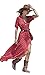 Orangesky Women Boho Summer Chiffon Floral Party Beach Long Maxi Dress (M)