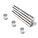 ZJWEI Small Multi-Use Refrigerator Magnets for Refrigerator, Science, Crafts - Tiny Round Disc, Sliver, 4MM x 1MM - Approximately, 200Pcs